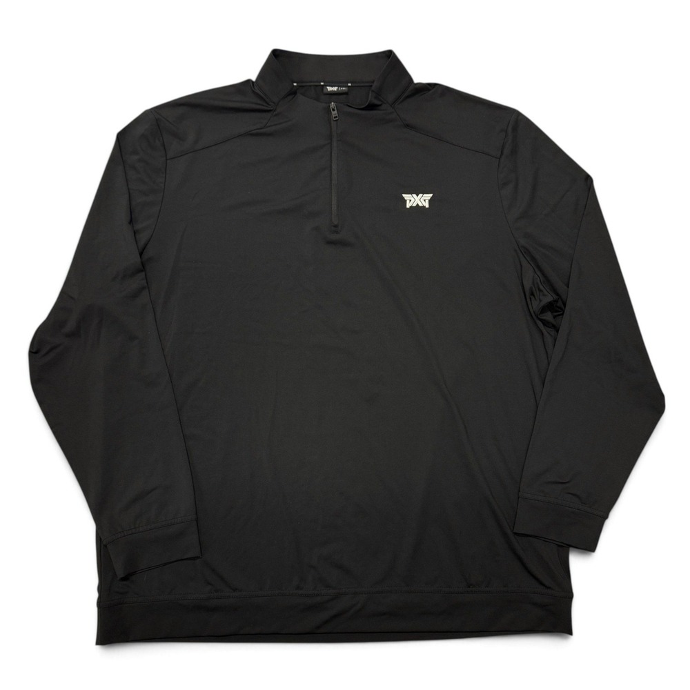 PXG Crux 1/4 Quarter Zip Golf Pullover Black Mens XXL Long Sleeve Mock Neck